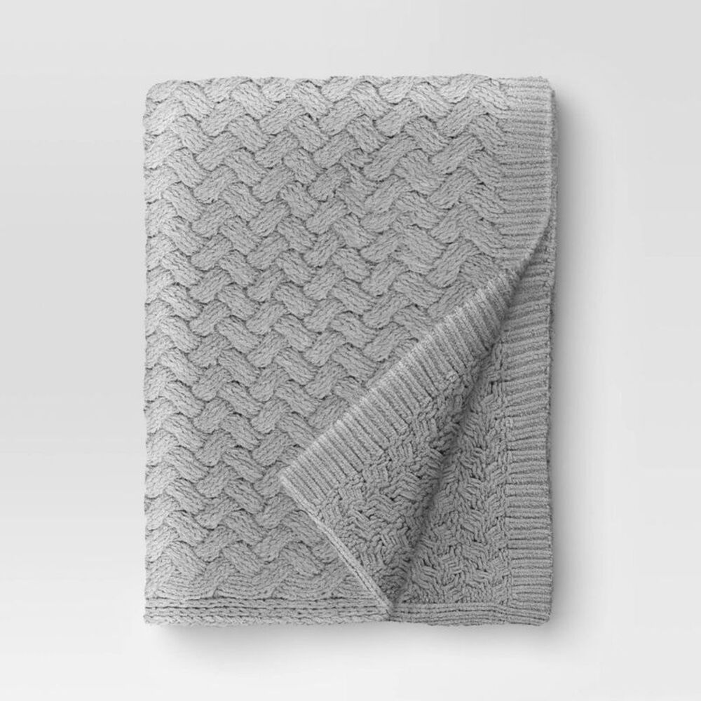 Threshold - Chunky Chenille Throw Blanket Gray - Threshold Gray
